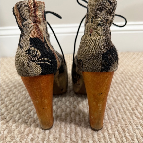 Jeffrey Campbell Cat Print Lace-Up Boots - Picture 3 of 13
